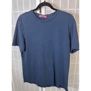 Drumohr Blue Cotton T-Shirt Mens Sz Large Quiet Luxury Eclectic Grandpa $250